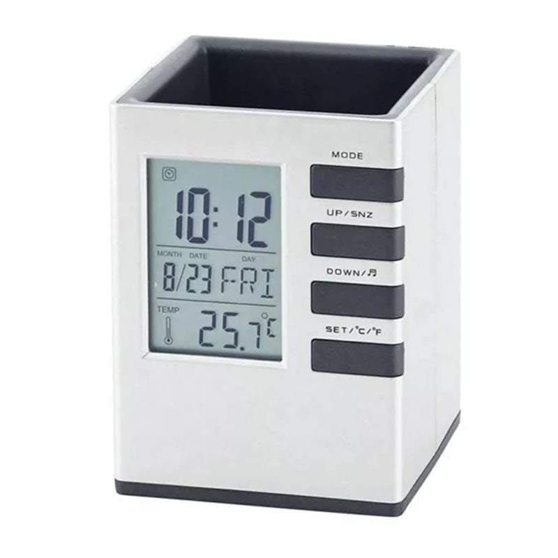 MultiFunction Digital Desk Clock Calendar with Pen Holder HC28 Shop