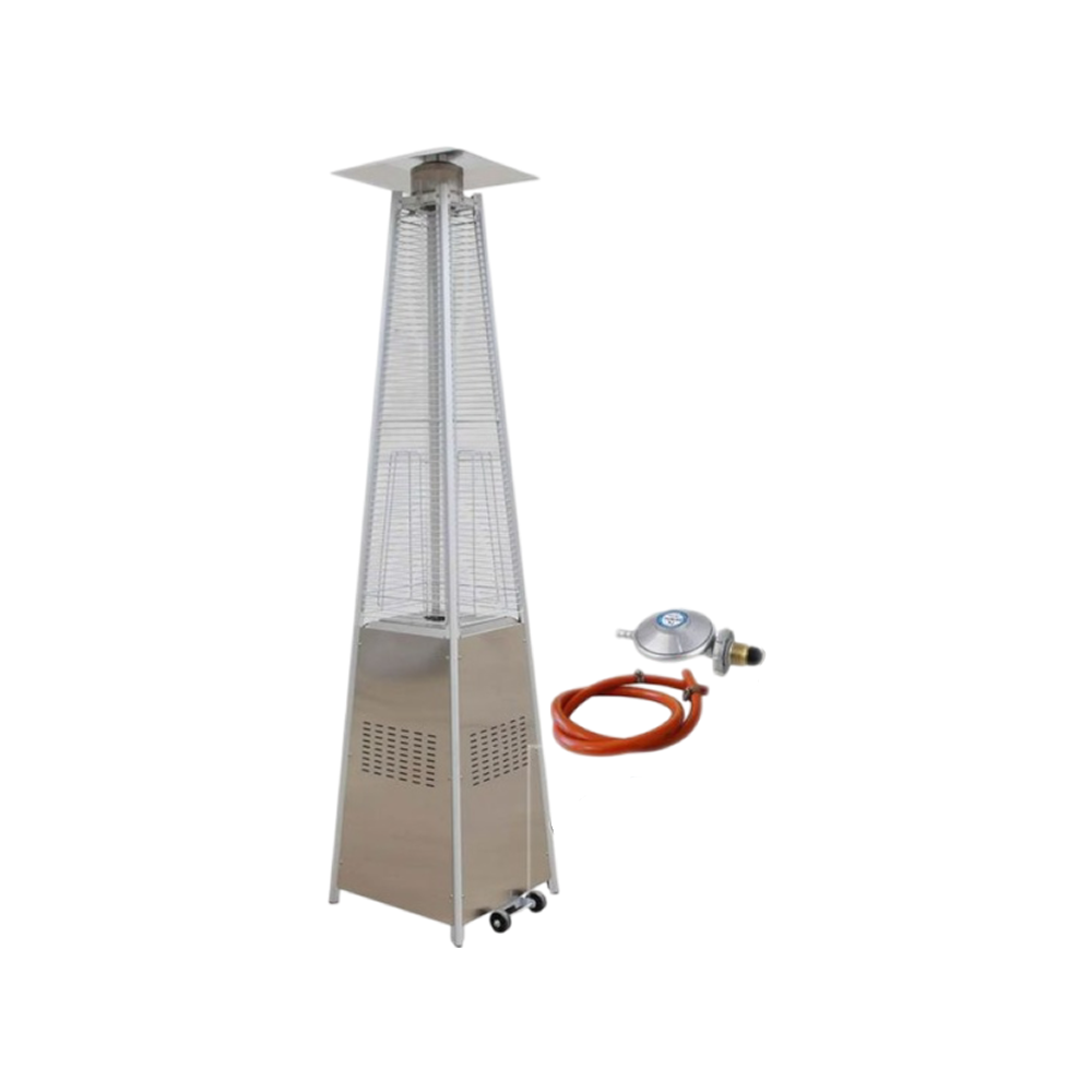 Stainless Steel Patio Gas Flame Pyramid Heater HZ-17D - Click Now