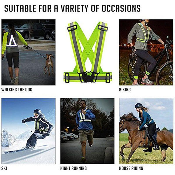  Reflective Vest, Reflective Glow Belt with 2Pack